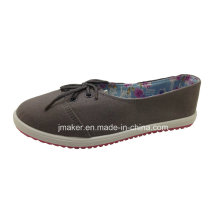 Women Canvas Shoes with PVC Sole Injection (D123-L)